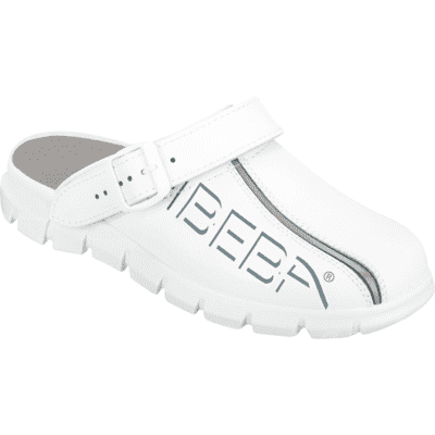 ABEBA Berufsschuh Dynamic Clog, 7310, Kategorie II, weiß, ABEBA Schriftzug, Leder, Größe 35 Bild 1