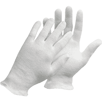 Baumwoll-Handschuh, Kategorie I, EN 420, reinweiß, Baumwolle, Größe 9