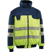 MASCOT® Pilotjacke Livigno, Kat.II, gelb/blau, Mischgewebe, Größe XL