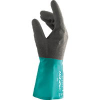 Ansell AlphaTec® Schutzhandschuh 58-530W, Kat.III, schwarz/grün,305mm, Größe 9