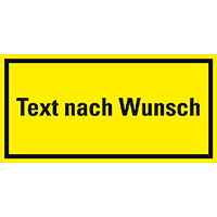 Zusatzschild für Warnzeichen nach Wunsch, Folie, selbstklebend, 200x100mm