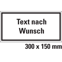 Zusatzzeichen, für Sicherheitskennzeichnungen, TnW, weiß, Kunststoff, 300x150mm
