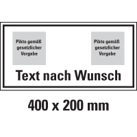 Hinweisschild, 2 Piktos ASR/DIN/ISO oben/Text nW. unten, Magnetfolie, 400x200mm