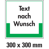 Abfallkennzeichen, mit Text nach Wunsch, Kunststoff, 300x300mm