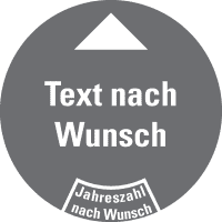 Systemplakette, Text nach Wunsch, Dokumentenfolie, selbstkl., Ø 30mm, 18/Bogen