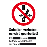 Verbots-Kombischild Schalten, ASR/ISO, Magnetfolie mit Schultafellack,200x300mm