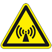 Warnschild Warnung vor nicht ionisierender Strahlung, ASR/ISO, Folie, SL 100mm