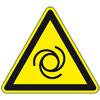 Warnschild Warnung vor automatischem Anlauf, ASR/ISO, Folie, selbstkl., SL 100mm