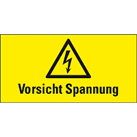 Warnschild Vorsicht Spannung