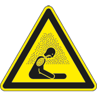 Warnschild Warnung vor Erstickungsgefahr, ISO, Folie, selbstklebend, SL 200mm