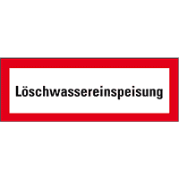 Feuerwehrschild Löschwassereinspeisung, Aluminium, 420x148mm