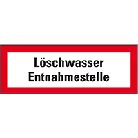 Feuerwehrschild Löschwasser Entnahmestelle, Aluminium, 420x148mm