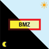 PERMALIGHT® power Feuerwehrschild BMZ, Folie, selbstklebend, 210x74mm