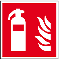 Bodenzeichen Feuerlöscher, R10, Bodenmarkierungsfolie, 200x200mm