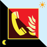 PERMALIGHT® power Brandschutzzeichen Brandmeldetelefon, ASR/ISO, Folie,200x200mm