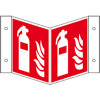 Brandschutz-Nasenschild Feuerlöscher, ASR/ISO, Kunststoff, 200x200mm
