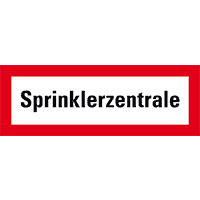 Feuerwehrzeichen Sprinklerzentrale, DIN 4066, Folie, selbstkl., 297x105mm
