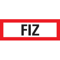 Feuerwehrschild FIZ, DIN 4066, Folie, selbstklebend, 297x105mm