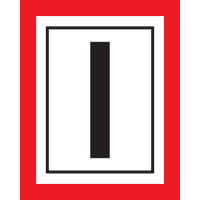 Feuerwehrschild Hinweis auf eine Brandmauer, DIN, Folie, 200x250mm