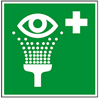 Rettungszeichen Augenspüleinrichtung, ASR/ISO, Folie, selbstklebend, 200x200mm