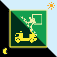 PERMALIGHT® power Rettungszeichen Rettungsausstieg, ASR/ISO, Kunststoff,200x200mm