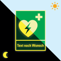 PERMALIGHT® power Rettungsz.-Kombisch. Defibrillator, TnW, Aluminium, 300x400mm