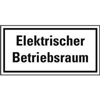 Hinweisschild Elektrischer Betriebsraum, Folie, selbstklebend, 200x100mm
