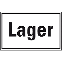 Türhinweisschild Lager, Folie, selbstklebend, 300x200mm