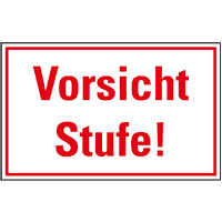 Boden-Hinweisschild Vorsicht Stufe!, R10, Bodenmarkierungsfolie, 400x300mm