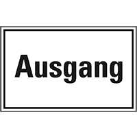 Türhinweisschild Ausgang, Folie, selbstklebend, 300x200mm