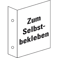 Rettungszeichen Fahnenschild, blanko, Kunststoff, 200x200mm