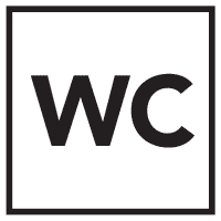 Türschild WC, Folie, selbstklebend, 150x150mm