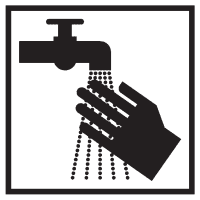 Türschild Piktogramm Hände waschen, Folie, selbstklebend, 150x150mm
