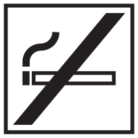 Türschild Piktogramm Rauchen verboten, Folie, selbstklebend, 150x150mm