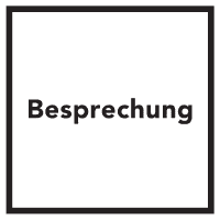 Türschild Besprechung, Folie, selbstklebend, 150x150mm