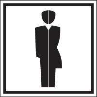 Türschild Pikto Divers, weiß/schwarz, Folie, selbstklebend, 150x150mm