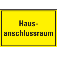 Hinweisschild Hausanschlussraum, Folie, selbstklebend, 300x200mm