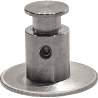 Abstandhalter, Klebemontage, silber, Edelstahl, Ø 14mm, Abstand 15mm
