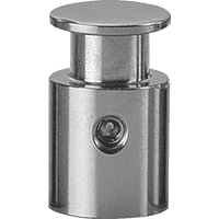 Abstandhalter, Wandmontage, silber, Edelstahl, Ø 14mm, Abstand 15mm, 4/VE
