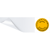 Kabelprüfplakette Nä.Prüftermin 25-30, gelb, Folie, selbstklebend,57x25mm,60/Heft