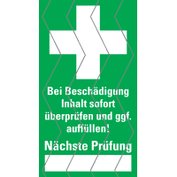 Sicherheitssiegel Erste Hilfe, Sicherheitsfolie, selbstklebend,25x45mm,12/Bogen