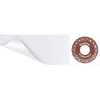 Kabelprüfplakette Nä.Prüftermin 25-30, braun, Folie, selbstkl.,57x25mm,6/Bogen