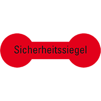 Sicherheitssiegel, RoHS-konform, leuchtrot, Haftpapier, permanent,60x20mm,12/Bogen