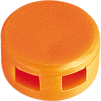 Kunststoffplomben, für Stempeleinsätze ohne Gravur, orange/rot, Ø 10mm, 1000/VE