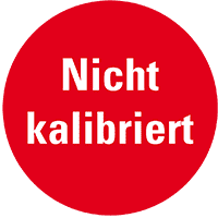 Prüfplakette Nicht kalibriert, rot, Folie, ablösbar, Ø 10mm, 128/Bogen