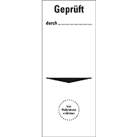 Grundetikett Geprüft durch..., Folie, selbstklebend, 40x100mm, 5/Bogen