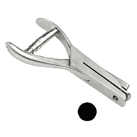 Lochzange, zum Markieren von Plaketten, Kerbform Kreis, 3mm, Maultiefe 48mm