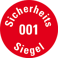 Sicherheitssiegel, nummeriert von 1 - 500, Haftpapier, permanent, Ø 25mm,500/Rolle