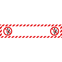 Wartungsaufkleber Schalten verboten., o.Text, Pikto ASR/ISO, Folie,70x15mm,10/Bogen
