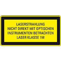 Hinw.sch.Lasereinrichtung Laserstrahlung, nicht direkt..., Folie,52x26mm,10/Bogen